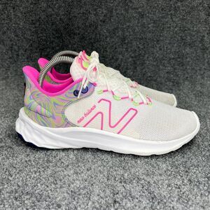 New Balance Women's White & Pink Lightweight Athletic Sneakers
